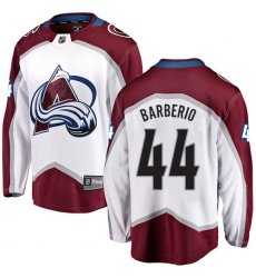 Youth Colorado Avalanche #44 Mark Barberio Fanatics Branded White Away Breakaway NHL Jersey
