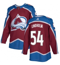 Men's Adidas Colorado Avalanche #54 Anton Lindholm Authentic Burgundy Red Home NHL Jersey