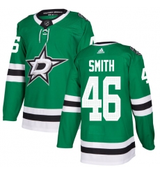 Youth Adidas Dallas Stars #46 Gemel Smith Authentic Green Home NHL Jersey