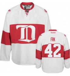 Women's Reebok Detroit Red Wings #42 Martin Frk Authentic White Third NHL Jersey