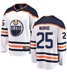 Men's Edmonton Oilers #25 Darnell Nurse Fanatics Branded White Away Breakaway NHL Jersey