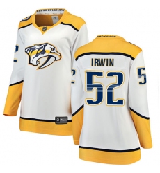 Women's Nashville Predators #52 Matt Irwin Fanatics Branded White Away Breakaway NHL Jersey