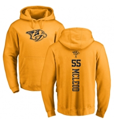 NHL Adidas Nashville Predators #55 Cody McLeod Gold One Color Backer Pullover Hoodie