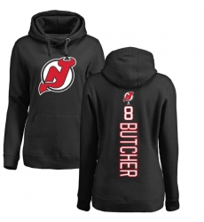 NHL Women's Adidas New Jersey Devils #8 Will Butcher Black Backer Pullover Hoodie
