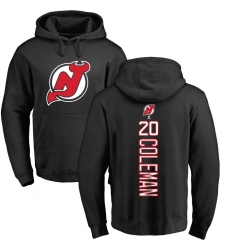 NHL Adidas New Jersey Devils #20 Blake Coleman Black Backer Pullover Hoodie