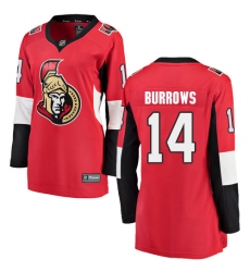 Women's Ottawa Senators #14 Alexandre Burrows Fanatics Branded Red Home Breakaway NHL Jersey