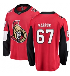 Men's Ottawa Senators #67 Ben Harpur Fanatics Branded Red Home Breakaway NHL Jersey