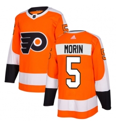 Youth Adidas Philadelphia Flyers #5 Samuel Morin Authentic Orange Home NHL Jersey