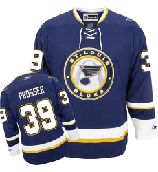 Youth Reebok St. Louis Blues #39 Nate Prosser Premier Navy Blue Third NHL Jersey