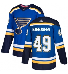 Youth Adidas St. Louis Blues #49 Ivan Barbashev Authentic Royal Blue Home NHL Jersey