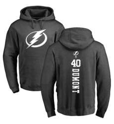 NHL Adidas Tampa Bay Lightning #40 Gabriel Dumont Charcoal One Color Backer Pullover Hoodie
