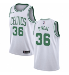 Men's Nike Boston Celtics #36 Shaquille O'Neal Authentic White NBA Jersey - Association Edition