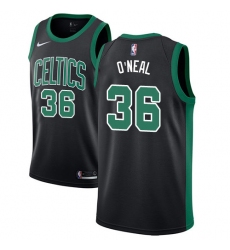 Women's Adidas Boston Celtics #36 Shaquille O'Neal Swingman Black NBA Jersey - Statement Edition