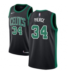 Men's Adidas Boston Celtics #34 Paul Pierce Swingman Black NBA Jersey - Statement Edition