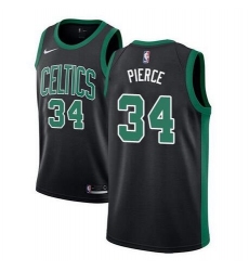 Men's Boston Celtics #34 Paul Pierce Black Statement Edition Stitched Basketball Jersey