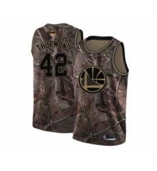 Men's Golden State Warriors #42 Nate Thurmond Swingman Camo Realtree Collection Basketball 2019 Basketball Finals Bound Jersey