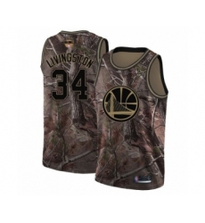 Youth Golden State Warriors #34 Shaun Livingston Swingman Camo Realtree Collection Basketball 2019 Basketball Finals Bound Jersey