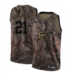 Men's Nike Oklahoma City Thunder #21 Andre Roberson Swingman Camo Realtree Collection NBA Jersey