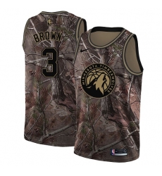Men's Nike Minnesota Timberwolves #3 Anthony Brown Swingman Camo Realtree Collection NBA Jersey