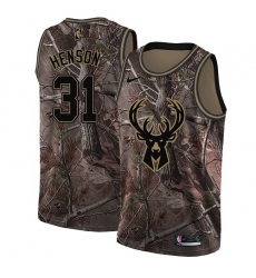 Youth Nike Milwaukee Bucks #31 John Henson Swingman Camo Realtree Collection NBA Jersey