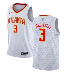 Women's Nike Atlanta Hawks #3 Marco Belinelli Swingman White NBA Jersey - Association Edition