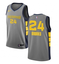 Men's Nike Memphis Grizzlies #24 Dillon Brooks Swingman Gray NBA Jersey - City Edition