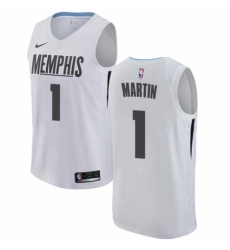 Men's Nike Memphis Grizzlies #1 Jarell Martin Swingman White NBA Jersey - City Edition