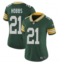 Women's Green Bay Packers #21 Nate Hobbs Green 2025 Vapor Untouchable Limited Stitched Jersey