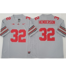 Men's Ohio State Buckeyes #32 TreVeyon Henderson Gray 2025 F.U.S.E. Limited Stitched Jersey