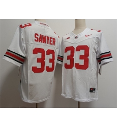 Men's Ohio State Buckeyes #33 Jack Sawyer White 2025 F.U.S.E. Limited Stitched Jersey