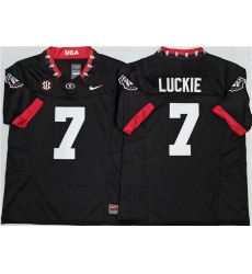 Mens Georgia Bulldogs #7 Lawson Luckie Black 2025 F.U.S.E. Stitched Jersey