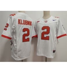 Men's Clemson Tigers #2 Cade Klubnik White F.U.S.E. Stitched Football Jersey