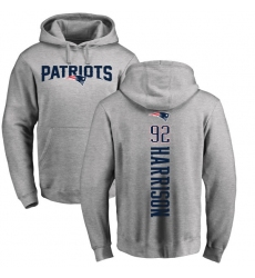 NFL Nike New England Patriots #92 James Harrison Ash Backer Pullover Hoodie