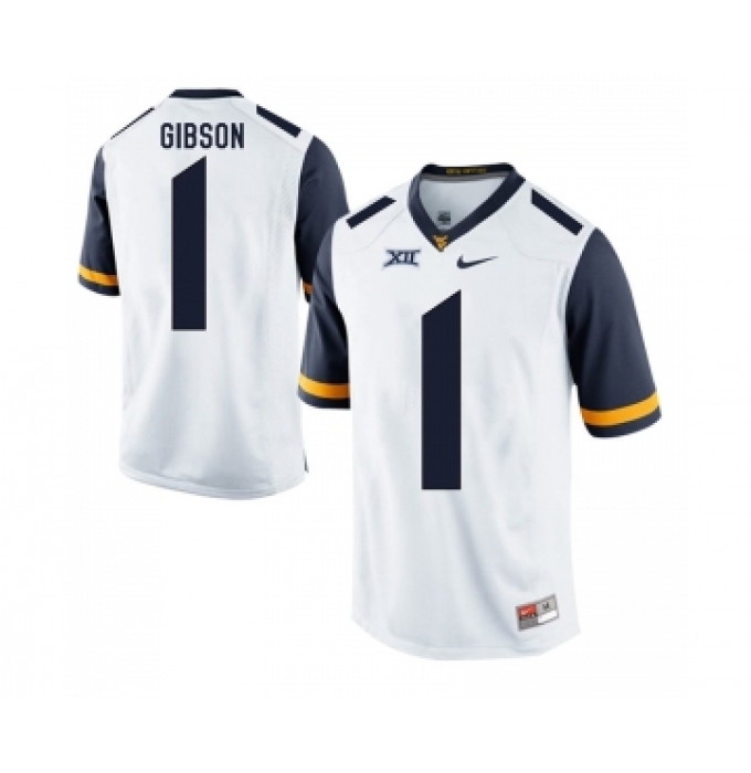 West Virginia Mountaineers 1 Shelton Gibson White College Football Jersey