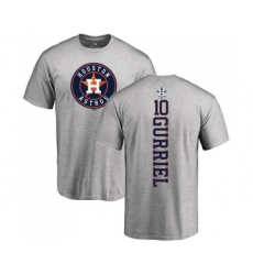 MLB Nike Houston Astros #10 Yuli Gurriel Ash Backer T-Shirt