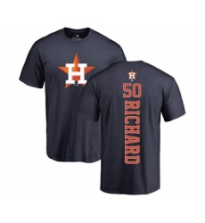 MLB Nike Houston Astros #50 J.R. Richard Navy Blue Backer T-Shirt