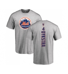 MLB Nike New York Mets #4 Lenny Dykstra Ash Backer T-Shirt