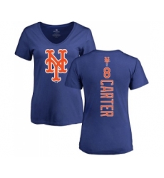 MLB Women's Nike New York Mets #8 Gary Carter Royal Blue Backer T-Shirt
