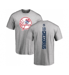 MLB Nike New York Yankees #18 Didi Gregorius Ash Backer T-Shirt