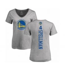 Basketball Women's Golden State Warriors #4 Omari Spellman Ash Backer T-Shirt
