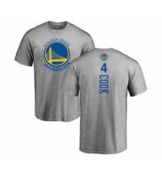 NBA Nike Golden State Warriors #4 Quinn Cook Ash Backer T-Shirt
