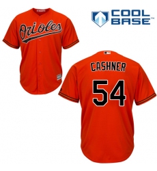Men's Majestic Baltimore Orioles #54 Andrew Cashner Replica Orange Alternate Cool Base MLB Jersey