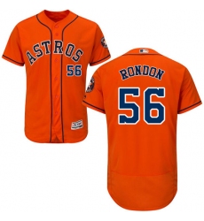 Men's Majestic Houston Astros #56 Hector Rondon Orange Alternate Flex Base Authentic Collection MLB Jersey