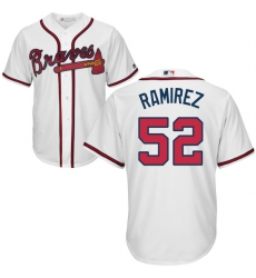 Youth Majestic Atlanta Braves #52 Jose Ramirez Authentic White Home Cool Base MLB Jersey
