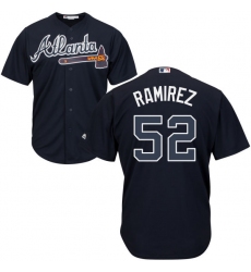 Youth Majestic Atlanta Braves #52 Jose Ramirez Replica Blue Alternate Road Cool Base MLB Jersey