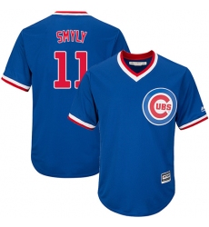 Men's Majestic Chicago Cubs #11 Drew Smyly Replica Royal Blue Cooperstown Cool Base MLB Jersey