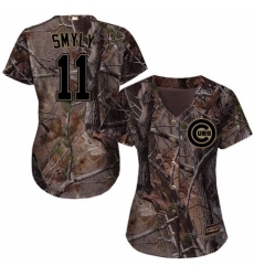 Women's Majestic Chicago Cubs #11 Drew Smyly Authentic Camo Realtree Collection Flex Base MLB Jersey
