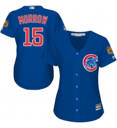 Women's Majestic Chicago Cubs #15 Brandon Morrow Replica Royal Blue Alternate MLB Jersey