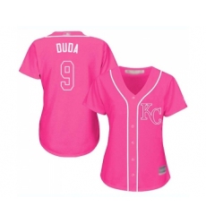 Women's Kansas City Royals #9 Lucas Duda Replica Pink Fashion Cool Base Baseball Jersey