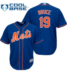 Youth Majestic New York Mets #19 Jay Bruce Authentic Royal Blue Alternate Home Cool Base MLB Jersey